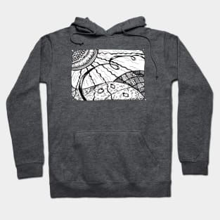 Ink drawing - Tangle Sheep Pasture Hoodie